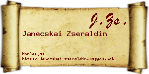 Janecskai Zseraldin névjegykártya